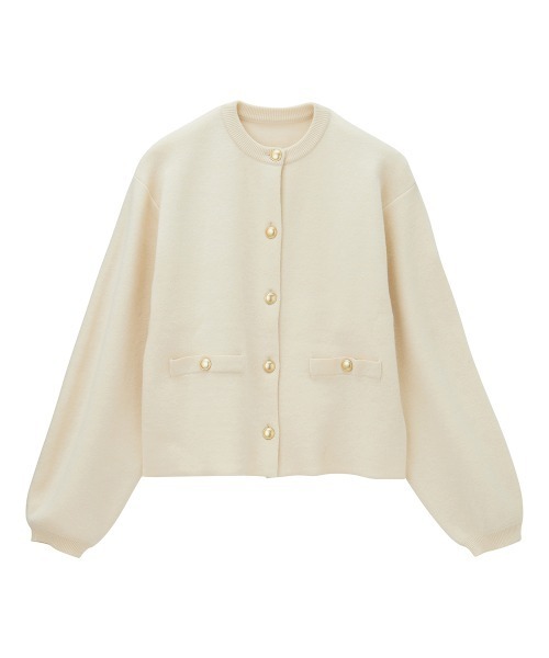 「RANAN」 ニットカーディガン M レッド レディース_画像3