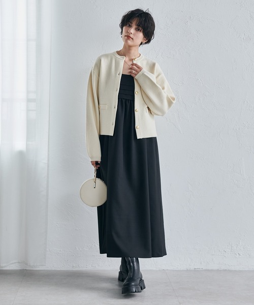 「RANAN」 ニットカーディガン M レッド レディース_画像4