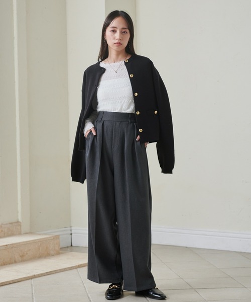 「RANAN」 ニットカーディガン M レッド レディース_画像8