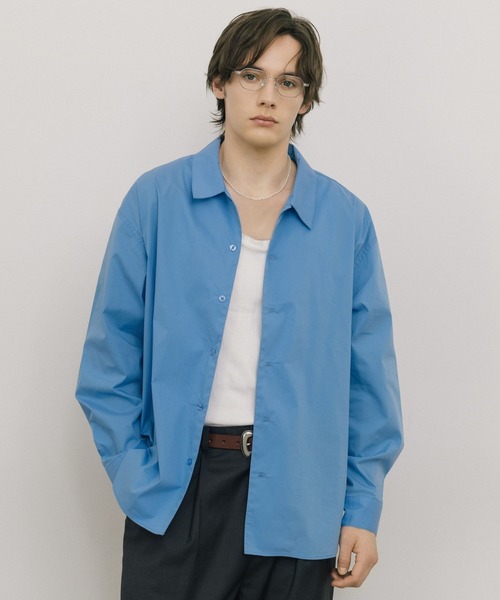 「LURAKU」 長袖シャツ LARGE スカイブルー メンズ_画像6