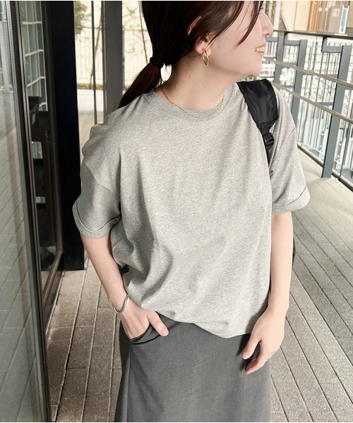 tシャツ 半袖 「追加」汗ジミ防止天竺ビッグT レディース | JOURNAL STANDARD | 23