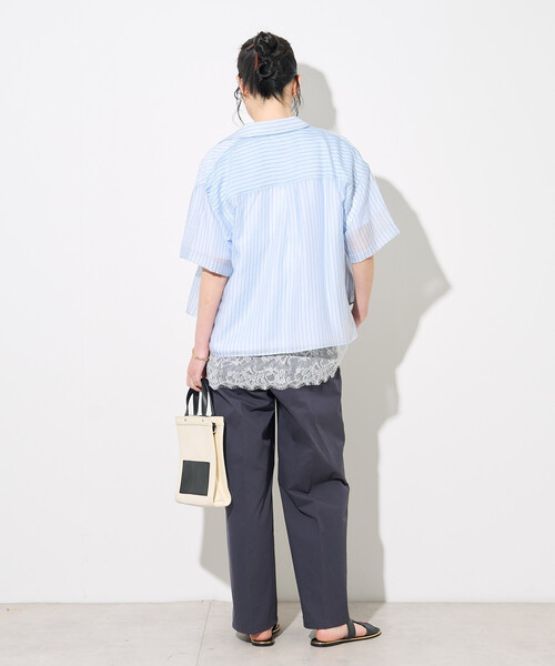 フォクシー　スカラップ　半袖シャツ　ブラウス FREAK'S STORE（フリークスストア） ブラウス シャツ 夏 半袖