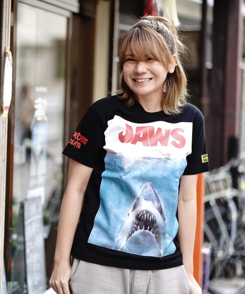 tシャツ ジョーズ（ホホジロザメフルカラーブラック） メンズ