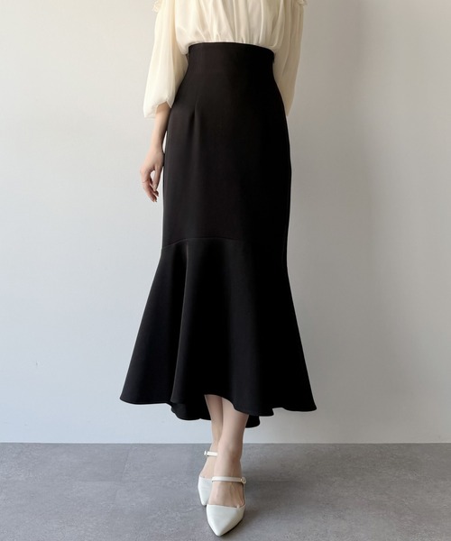 「mipiarl」 フレアスカート X-LARGE ブラック レディース_画像2