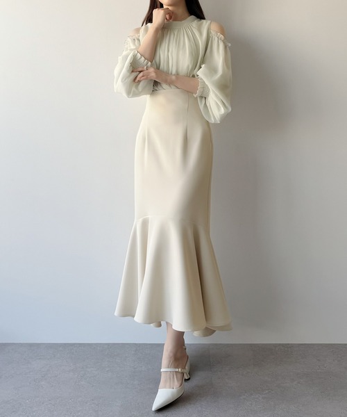 「mipiarl」 フレアスカート X-LARGE ブラック レディース_画像7
