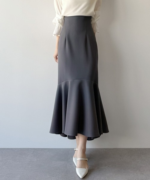 「mipiarl」 フレアスカート X-LARGE ブラック レディース_画像8