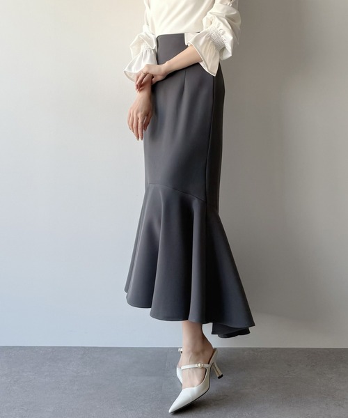 「mipiarl」 フレアスカート X-LARGE ブラック レディース_画像9