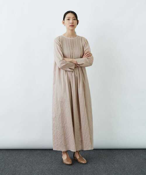 「LOISIR」 7分袖ワンピース - ピンク レディース_画像9