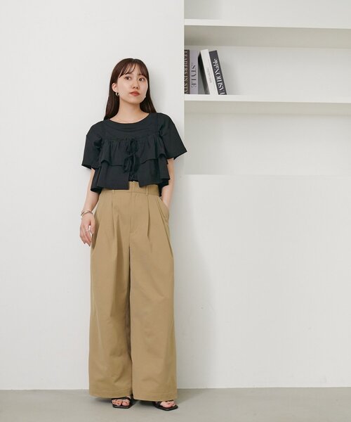 Discoat（ディスコート） パンツ ライト2タックワイドチノパンツ