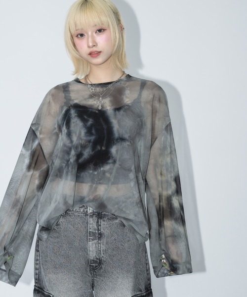 「17HR」 長袖カットソー FREE ブルー レディース_画像7