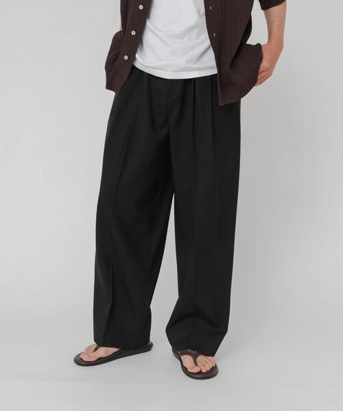YLEVE ウール　タック　スラックス YLEVE（イレーヴ） ワイドパンツ パンツ 「別注」YLEVE×URBAN RESEARCH