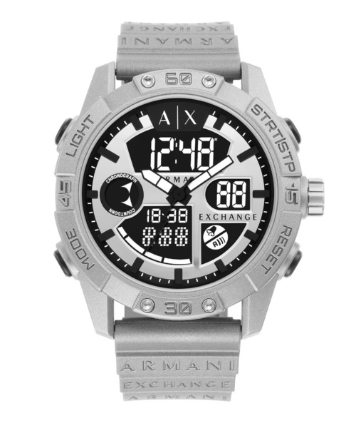 未使用 ARMANI EXCHANGE 腕時計 ARMANI EXCHANGE 「ARMANI EXCHANGE」 デジタル腕時計 FREE シルバー