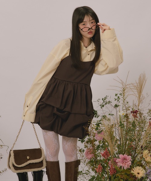 loin nuit ワンピース many tuck mini onepiece / メニータックミニ