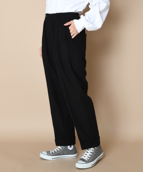 36 割引s メンズ S Mサイズ相当 M メンズ M Lサイズ相当 L メンズ L Xlサイズ相当 ブラック注目ブランド パンツ メルトンタックワイドテーパードパンツ セットアップ対応 ユニセックス ボトムス パンツ メンズファッション ファッションs メンズ