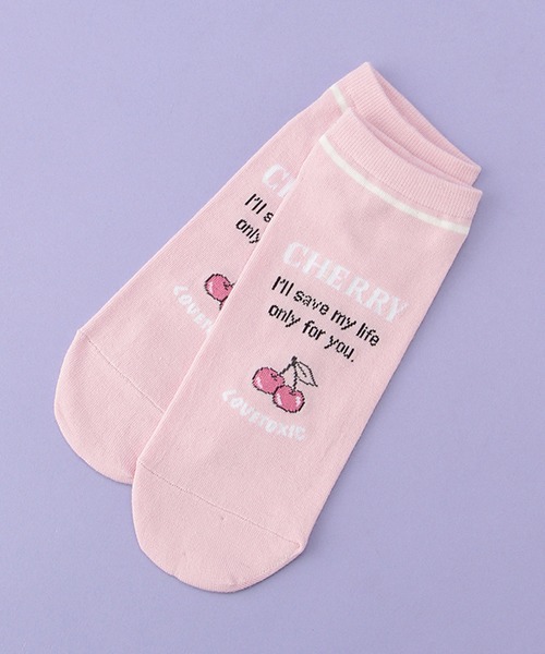 靴下 チェリー ロゴススニーカーインソックス 今だけ限定15 Offクーポン発行中