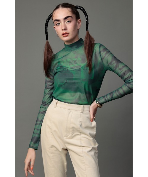 SLY（スライ） tシャツ Tシャツ YUKAHIRAC X SLY PHOTO TOPS/トップス