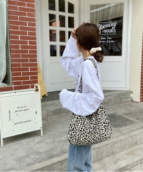 gossip!ロサンゼルス トートバッグ 超軽量 アニマル柄 ヒョウ柄大容量