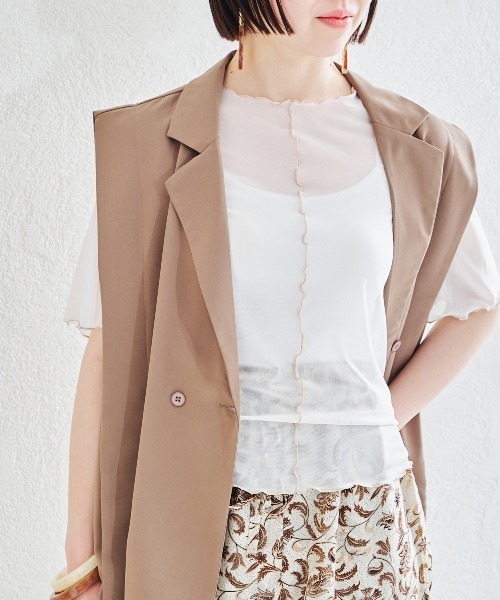 tシャツ シアーベロア５分袖トップス / 1215260800 レディース シアーベロア5分袖トップス | PROPORTION BODY DRESSING