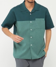 オープンカラーシャツ XXL ikka（イッカ） シャツ バイカラーオープンカラーシャツ メンズ
