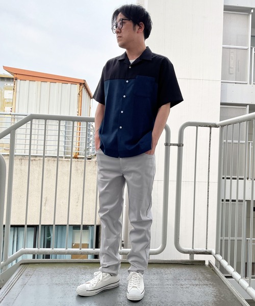 LOOKPLE ロガヌ プレミアム ICE LINEN オーバーシャツ (5 色) セットアップ対応】Reflax リラックスオープンカラーシャツ,ikka