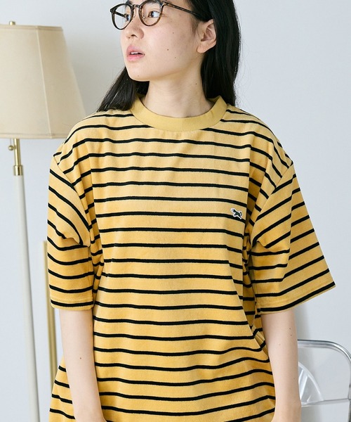 フリークスストア　ペニーズ　アウター　スウェット　ワイドボーダーTシャツ PENNEYS（ペニーズ） tシャツ THE FOX MULTI VELOUR BORDER T Tシャツ