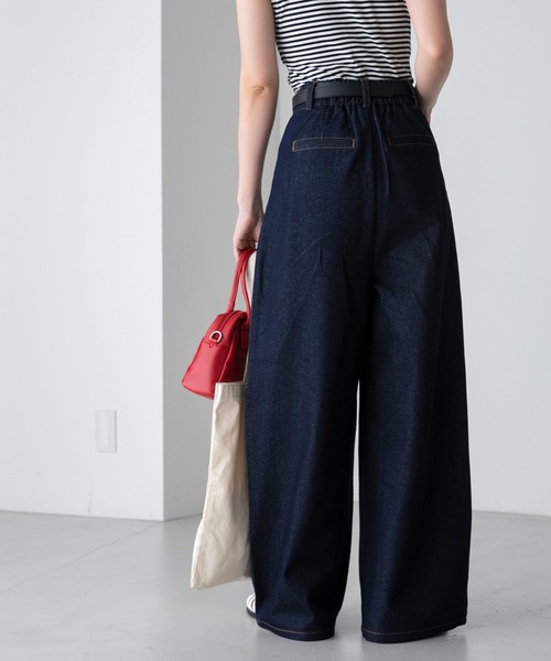 BONLECILL パンツ デニム ジーンズ 2タックワイドデニムパンツ
