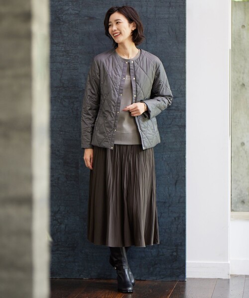 J.PRESS（J.プレス） ノーカラーコート コート 「洗える」高密度タフタ