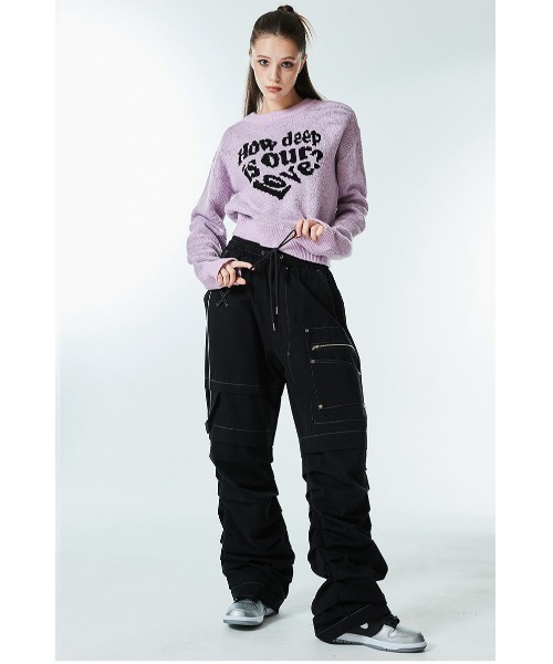 ニット セーター A'GEM/9 × .kom 「LUV IS TRUE/ラブ イズ トゥルー」LUV KNIT /LOVE ニットソー レディース A'GEM/9 × .kom 『LUV IS TRUE/ラブ イズ トゥルー』LOVE KNIT