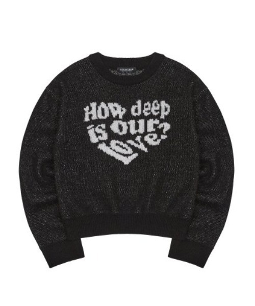 ニット セーター A'GEM/9 × .kom 「LUV IS TRUE/ラブ イズ トゥルー」LUV KNIT /LOVE ニットソー レディース LUVISTRUE ニット セーター A'GEM/9 × .kom 「LUV IS TRUE/ラブ