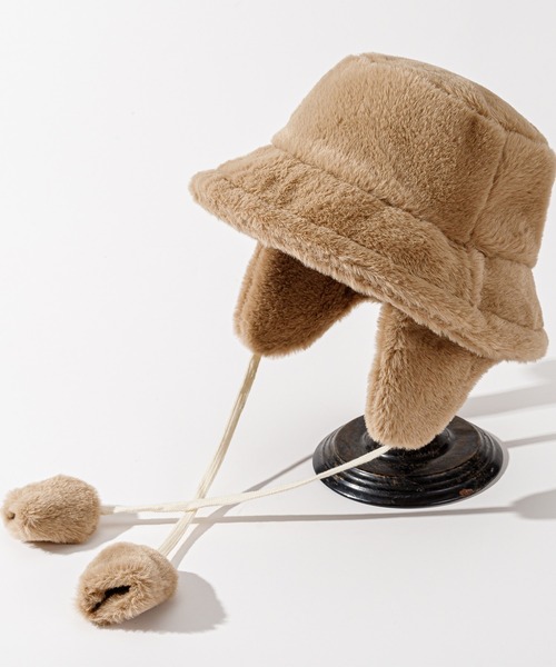 DAY CLOSET 帽子 ハット レディース 2WAYイヤーマフ付きフェイクファー
