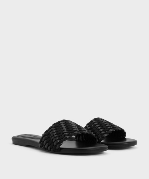 台湾 CHARLES&KEITH Dove ダブルストラップ フラットスリッパ 台湾 CHARLES&KEITH Dove ダブルストラップ フラット スリッパ
