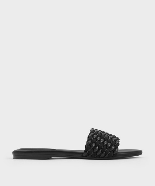 CHARLES ＆ KEITH サンダル インターウーブン オープントゥ