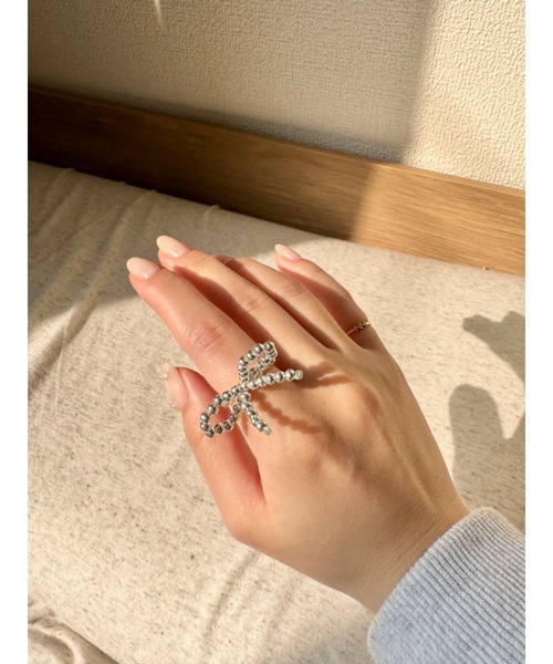 指輪・リング Ribbon Ring #5408 jumelle 指輪 リング pearl ribbon ring レディース : ZOZOTOWN