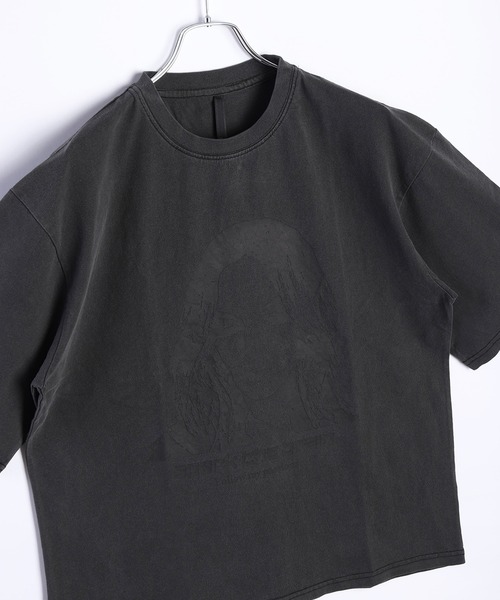 WESTSEA tシャツ ビッグサイズ ピグメント加工 プリント クルー
