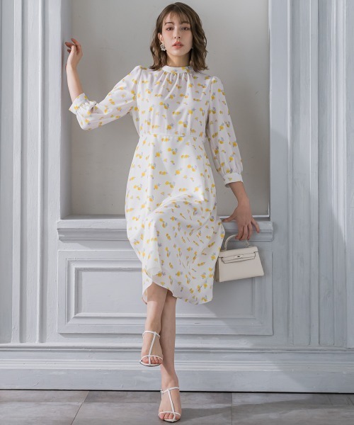 ケティ（ketty）/フラワープリントギャザーフレアワンピース ketty（ケティ） ワンピース フラワープリントギャザーフレア