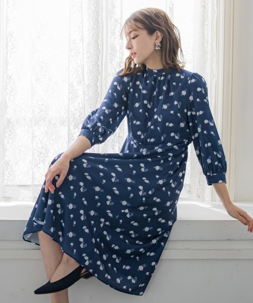 ketty（ケティ） ワンピース フラワープリントギャザーフレア