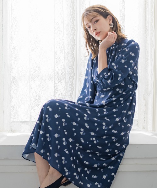 ketty（ケティ） ワンピース フラワープリントギャザーフレア