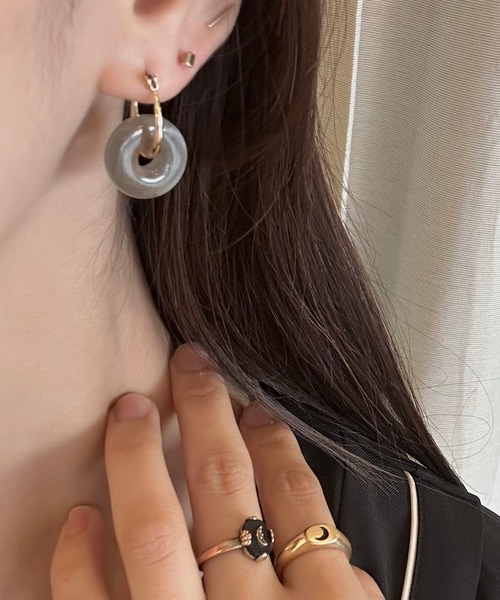 ANU（アヌ） ピアス planet 2way pierce - プラネット2WAYピアス