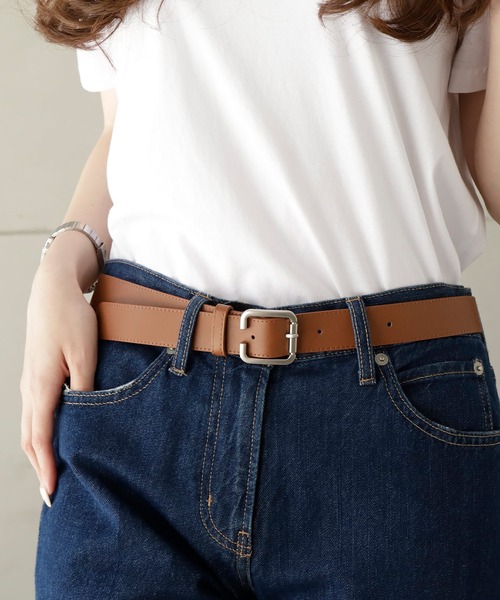 Aeta シルバーバックルベルト Aeta/SQUARE BUCKLE BELT S(SILVER)