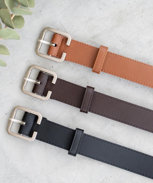 Aeta シルバーバックルベルト Aeta/SQUARE BUCKLE BELT S(SILVER)