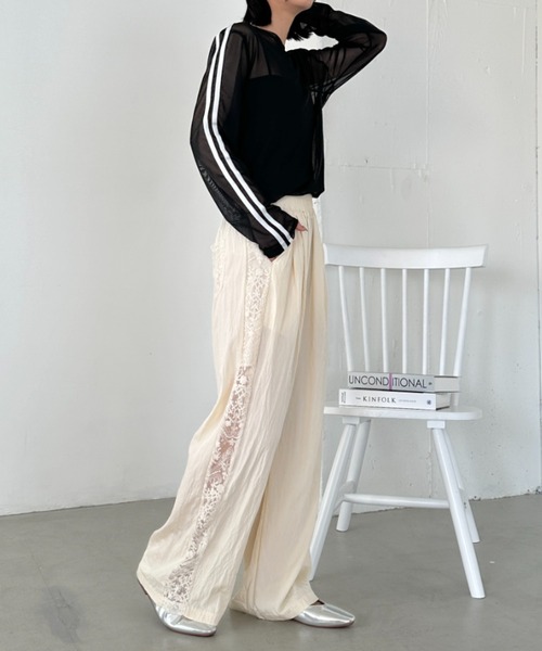 CLEA パンツ レースシアーラインパンツ レディース : ZOZOTOWN