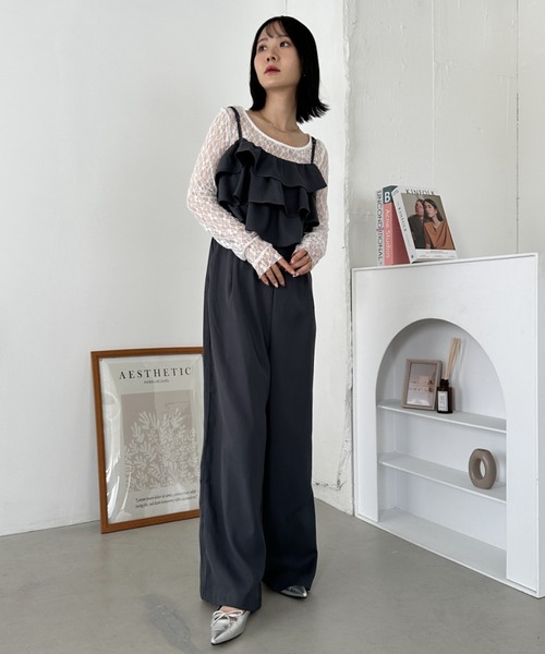 ST.ROONEY ペプラムフリルオールインワン ペプラムオールインワン｜PEPLUM ALL IN ONEの通販｜regleam