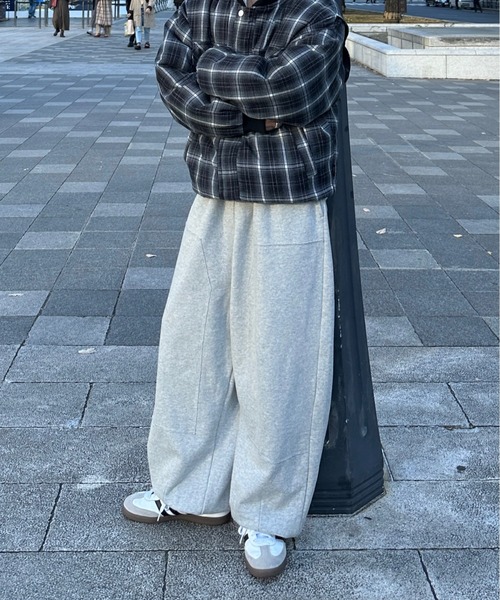ADAMASTE トレーナー スウェット double knee draw cord sweat pants 