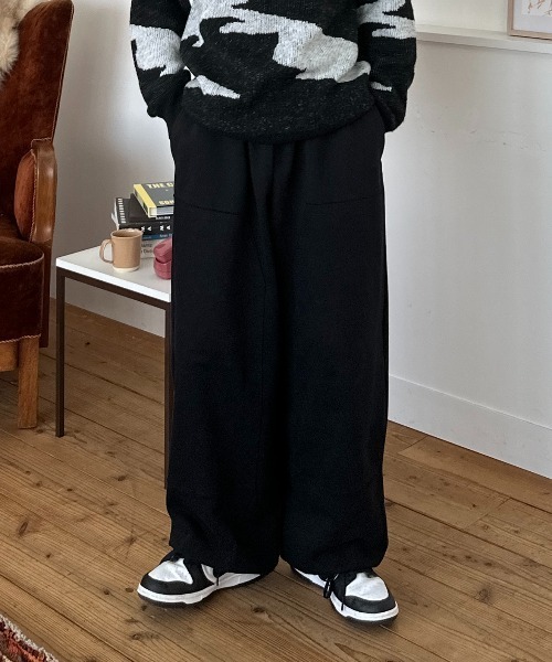 ADAMASTE トレーナー スウェット double knee draw cord sweat