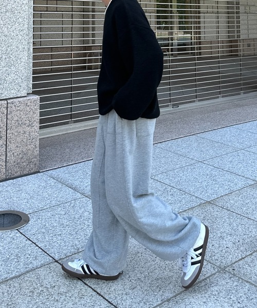 ADAMASTE トレーナー スウェット double knee draw cord sweat pants 