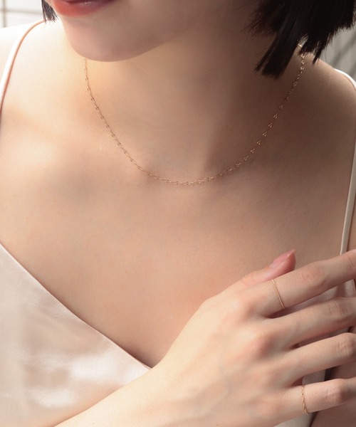 ネックレス K10YG　シャインレモンチェーンネックレス　40cm レディース メンズの画像