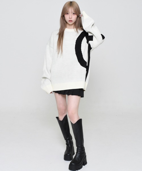 OY ニット セーター 「OY/オーワイ」 BOLD LOGO KNIT/ボールド 