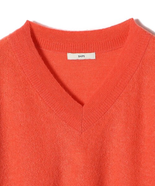 プラージュ プルオーバー ニット セーター 長袖 Vネック ウール オレンジ plage（プラージュ） ニット セーター 「追加」HENLEY ALPACA mix プル
