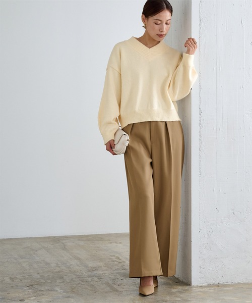 ur's（ユアーズ） ニット セーター Vネックラグランニットプルオーバー