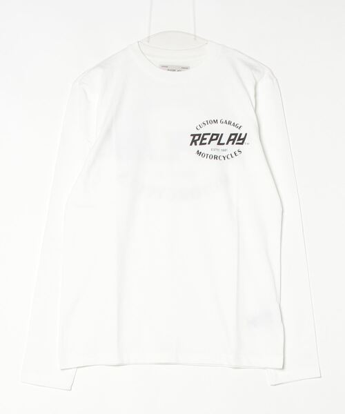 REPLAY（リプレイ） tシャツ コットンジャージー ロングスリーブ 
